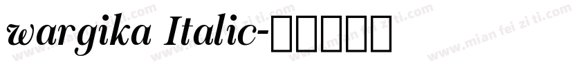 wargika Italic字体转换